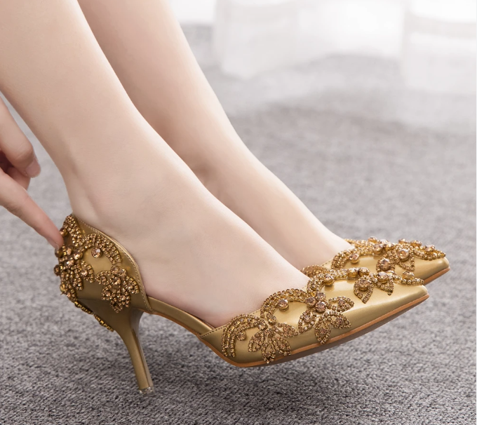 Elevate Your Style with Chic Gold Heels